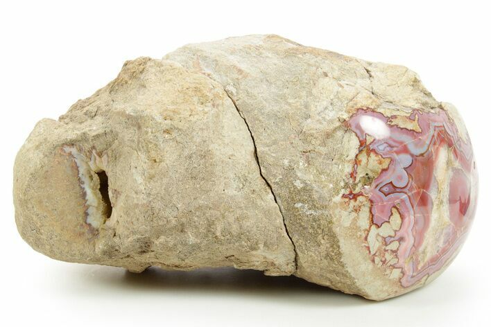 Colorful Polished Banded Agate Nodule - Utah #373509